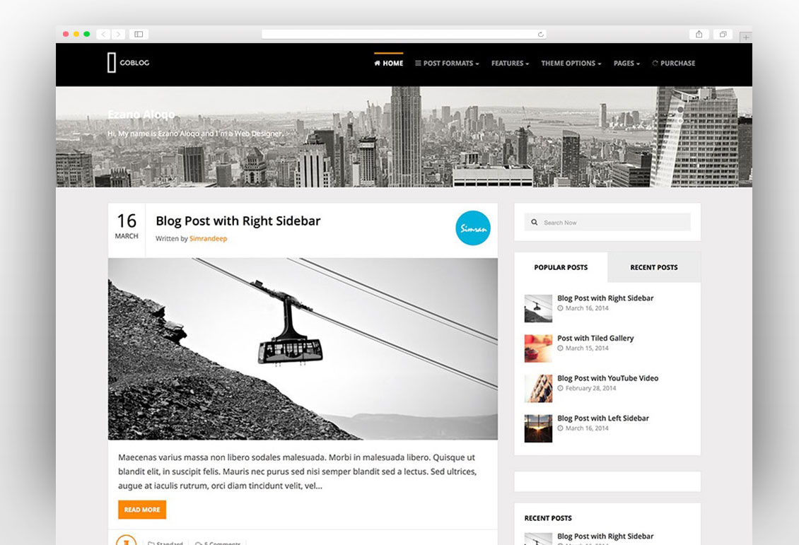 Blog Page Design