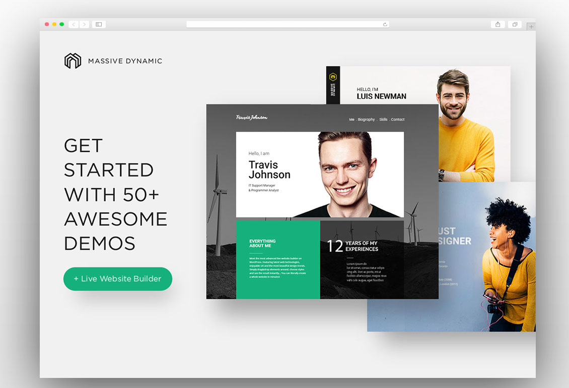 25 best vcard wordpress themes for cv and resume 2017