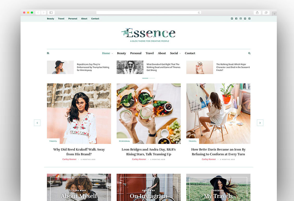 most creative wordpress theme 2017