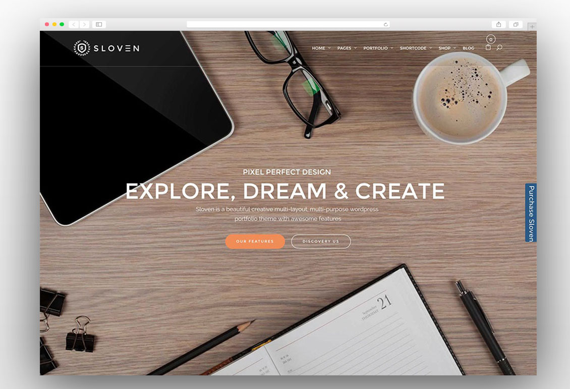 Sloven creative one page theme