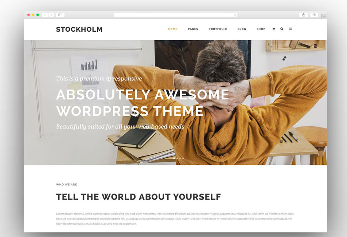 Stockholm one page theme