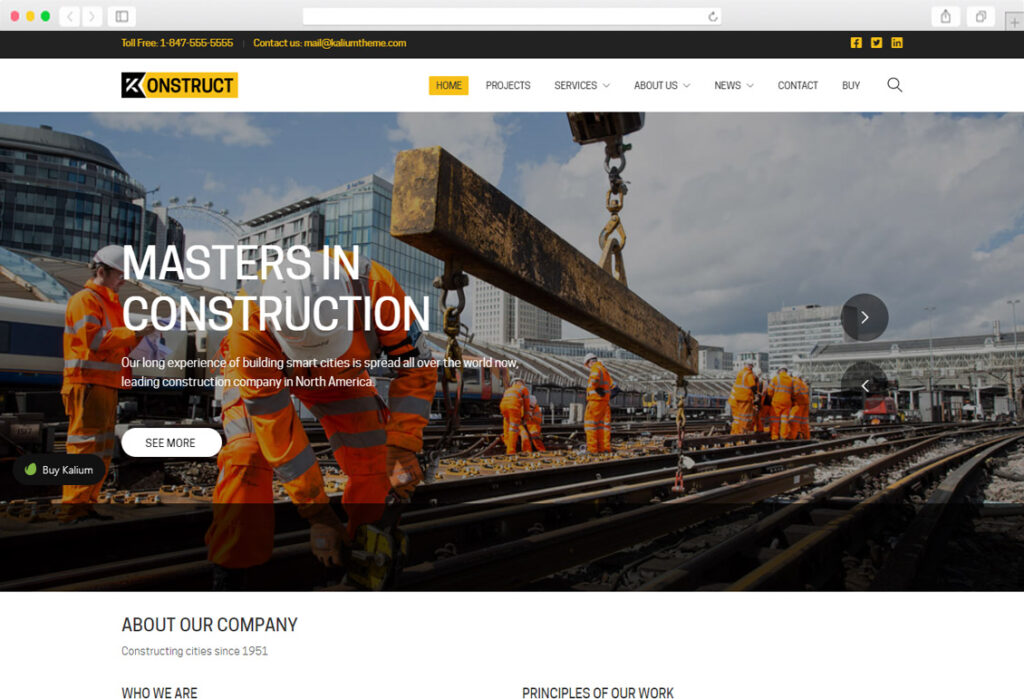 Construction WordPress Themes