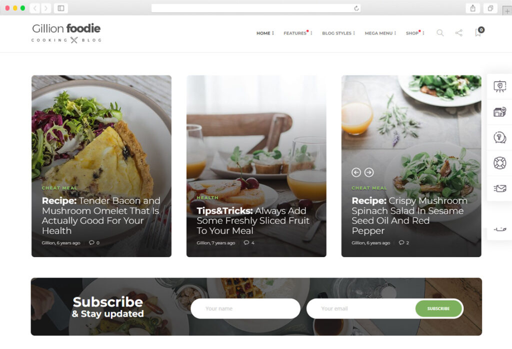 Food Blog WordPress Themes